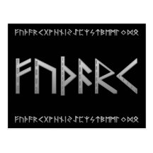 Runas más viejas de Futhark grises Tarjeta Postal