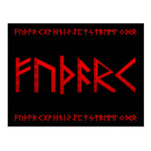 Runas más viejas de Futhark rojas Tarjeta Postal