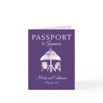 Runaway Bay Jamaica Passport Wedding Invitation Greeting Cards