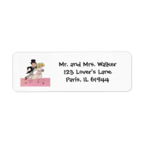 Runaway Bride & Groom labels