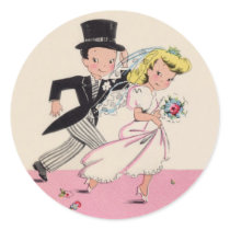 Runaway Bride & Groom stickers