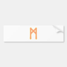 Rune Mannaz Bumper Stickers