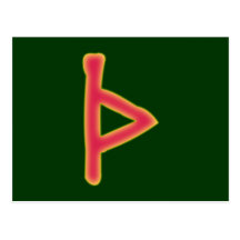 rune Thurisaz futhark Postkarte
