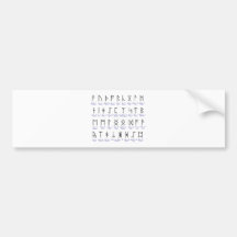 Runic Alphabet Bumper Stickers