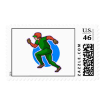 Runner Baseball Stamp