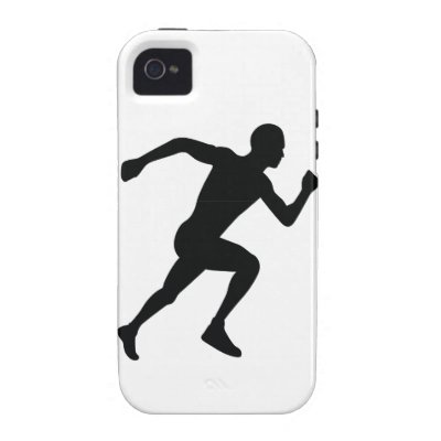 Runner Black Silhouette Shadow Case-Mate iPhone 4 Cover