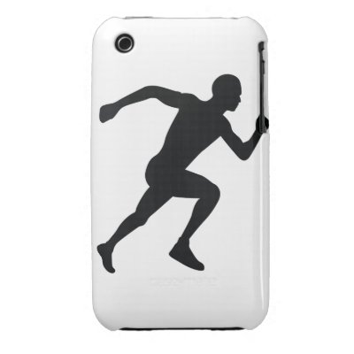 Runner Black Silhouette Shadow iPhone 3 Cases