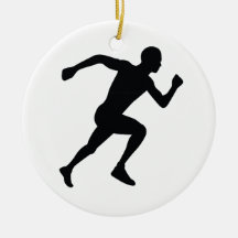 Runner Black Silhouette Shadow Ornament