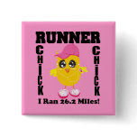Runner Chick I Ran 26.2 Miles! Pinback Button