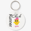 Runner Chick keychains by chicktshirts Runner Chick keychains