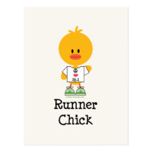 Runner Chick Peace Love 13.1 Postcard