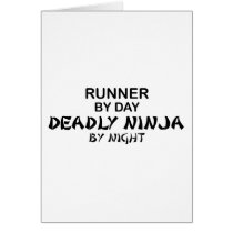 Runner Deadly Ninja by Night Greeting Card