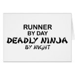Runner Deadly Ninja by Night Greeting Card