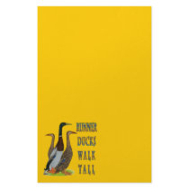 Runner Ducks Walk Tall Custom Stationery