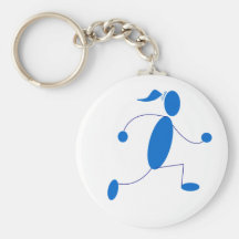 Runner Girl Key Chain