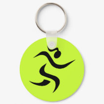 Runner Girl Keychain - Lime