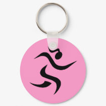 Runner Girl Keychain - Pink