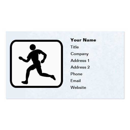Runner Logo Customizable Template Business Cards (front side)