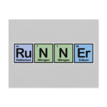Runner made of Elements postcards