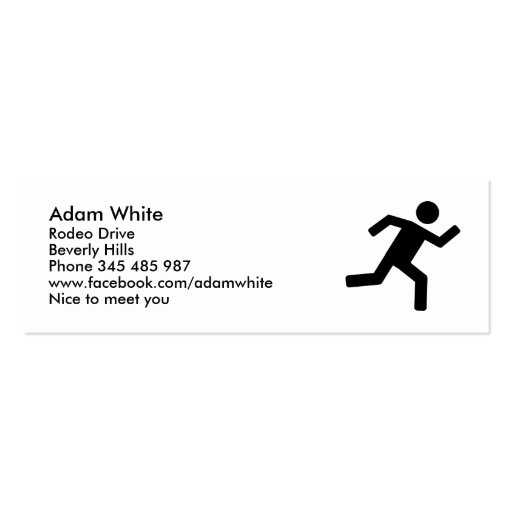 Runner - running business card template (front side)