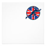 Runner Sprinter Start British Flag Circle Personalized Invite