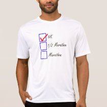Runner's checklist design t-shirts