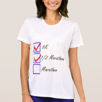 Runner's checklist design t-shirts