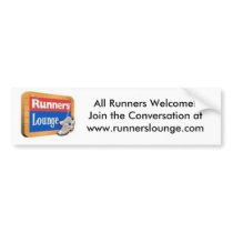 Runners Lounge bumper sticker bumper stickers by RunnersLounge Runners Lounge bumper sticker bumper stickers