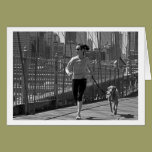 Running across Brooklyn Bridge cards