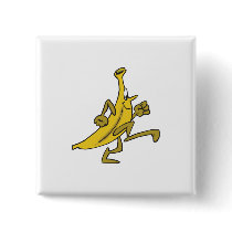 running banana pinback buttons