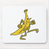 running banana mouse pad