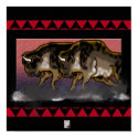 running bison posters
