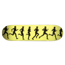 Running Cartoon Art Skateboard