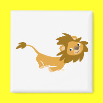 Running Cartoon Lion magnet