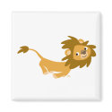Running Cartoon Lion magnet
