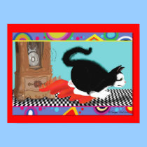 Running Cat posters