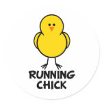 Running Chick Stickers