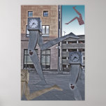 Running Clocks Poster Print