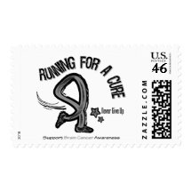 Running For A Cure Brain Cancer Postage Stamps