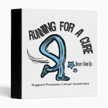 Running For A Cure Prostate Cancer Vinyl Binder