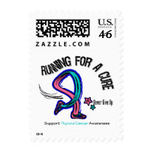 Running For A Cure Thyroid Cancer Postage Stamp