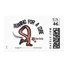 Running For A Cure Uterine Cancer Stamp