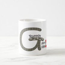 Running for Life Gravel Look Mug