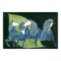 Running free Blue Horses - Poster posters by life4paws Running free Blue Horses - Poster posters