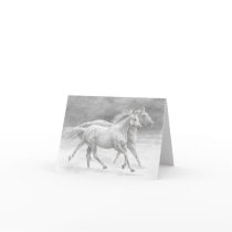 Running Free Horses Blank Note Card by CarlaKurtArt Running Free Horses Blank Note Card