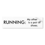 Running Funny Bumper Sticker