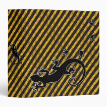 Running Gecko | golden stripes Binders