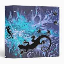 Running Gecko | splattergrunge blue Binder