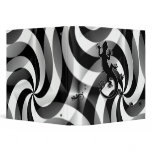 Running Gecko - swirls black & white 3 Ring Binders