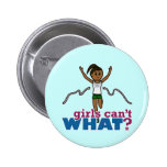 Running Girl in Green Buttons